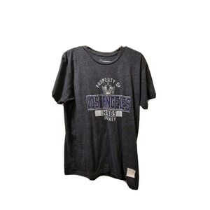 Retro Brand Property Of Los Angles Kings Hockey Womens Burnout Tee Gray Size L